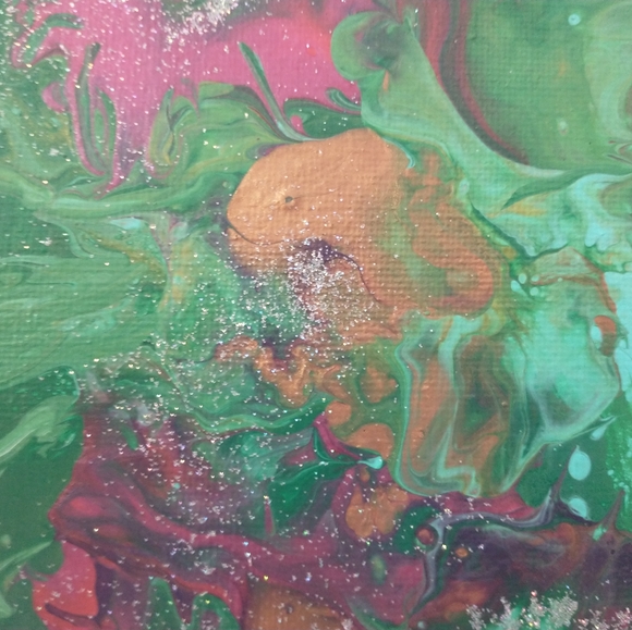 'Green Lei' DESIGNS BY SANDY, Acrylic Painting, Sealed, 9x12 - Picture 3 of 15